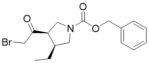 (3R,4S)-3-(2-溴乙?；?-4-乙基-1-吡咯烷羧酸芐酯